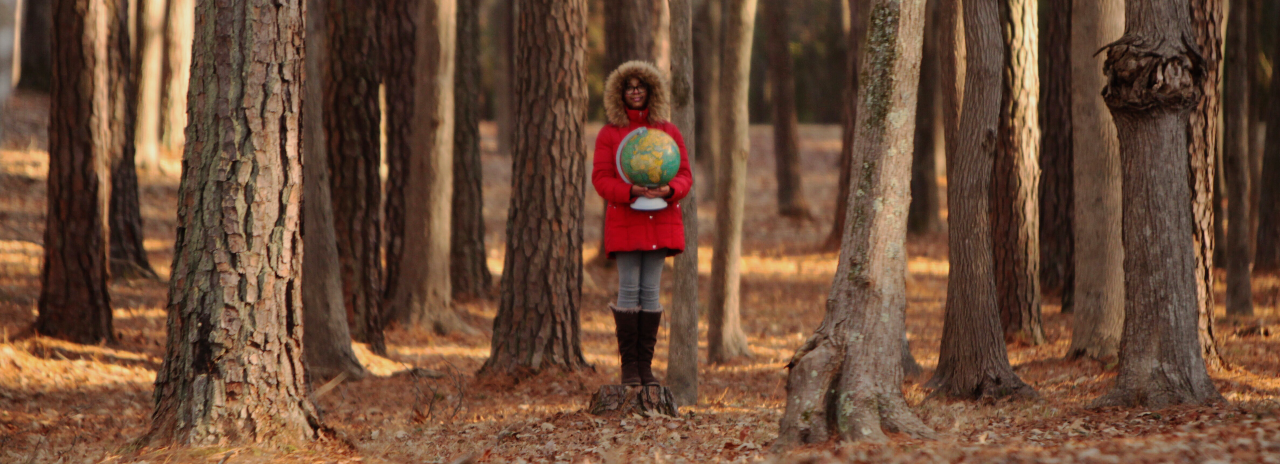 Girl in forest